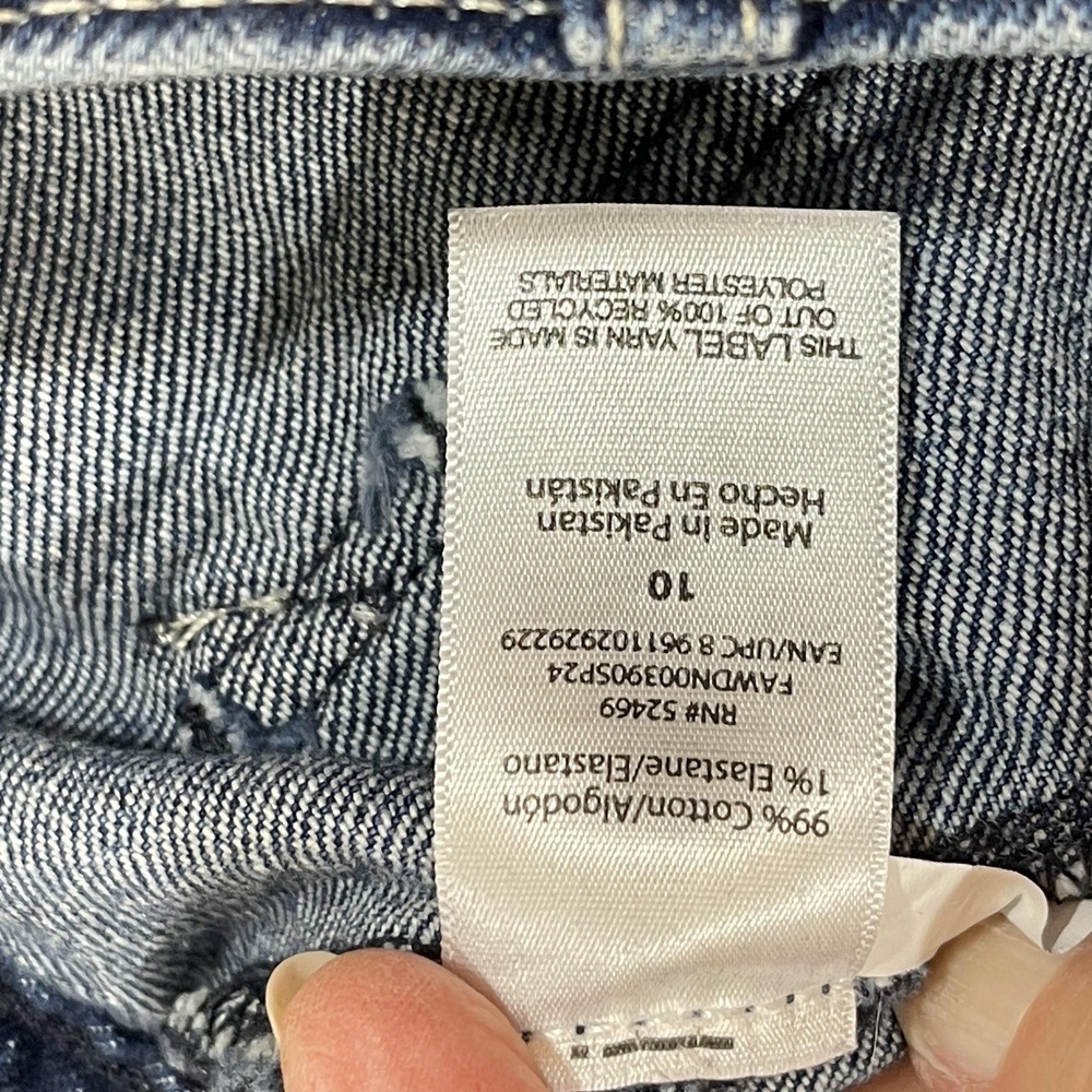 Free Assembly Jeans Womens 10 Blue Super High Rise Wide Leg Front Patch Pockets - Picture 16 of 16